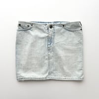 VERSACE light blue denim mini skirt