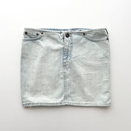 VERSACE light blue denim mini skirt