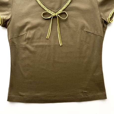 Burberry khaki ribbon T-shirts