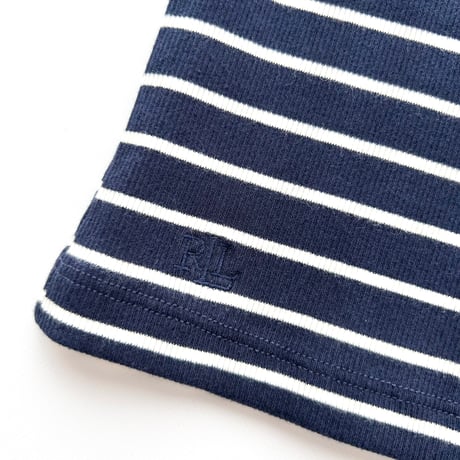 Ralph Lauren navy striped rib tank top