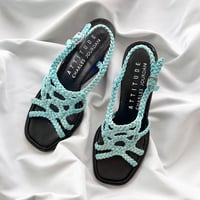 blue designed sandals 23cm