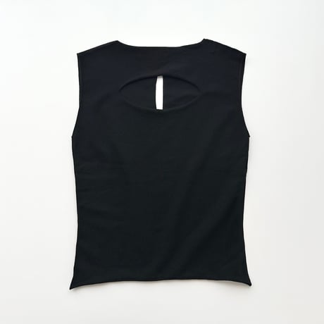 made in Italy / black cutting tank top