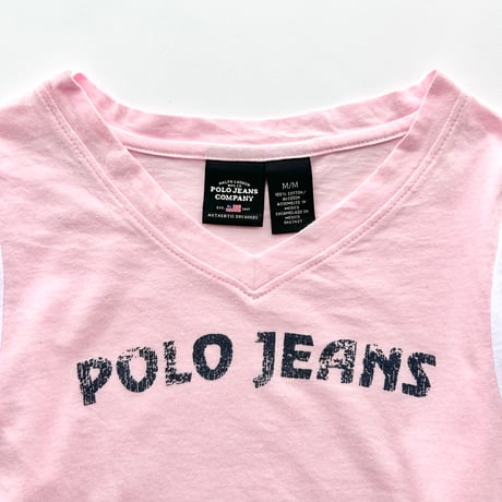 Ralph Lauren pink logo v neck tops
