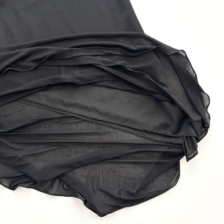 MORGAN black frill camisole dress