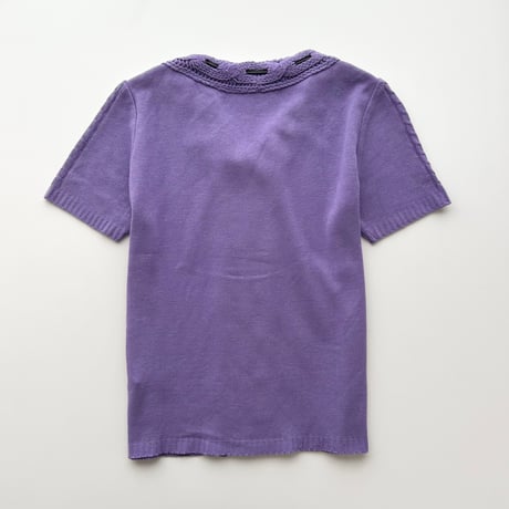 courreges purple knit designed tops