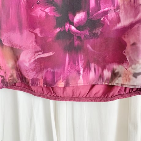 made in Turkey / purple flower print tunic