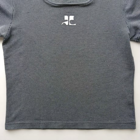 courreges navy logo T-shirts