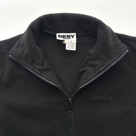 DKNY black fleece full zip tops