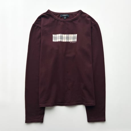 Burberry red brown logo printed tops