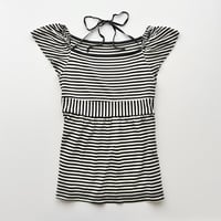 striped halter neck tunic