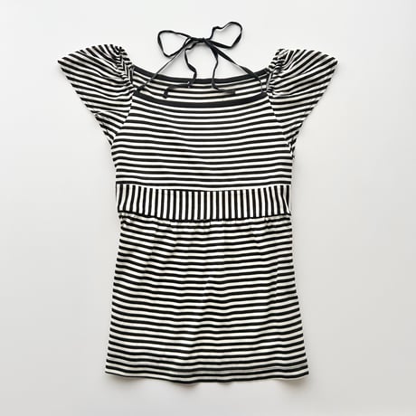 striped halter neck tunic