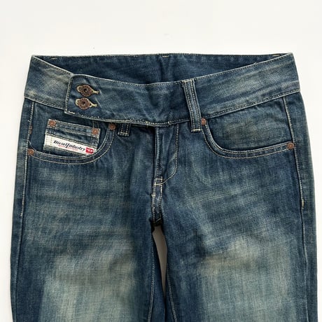 DIESEL damaged low-rise denim pants