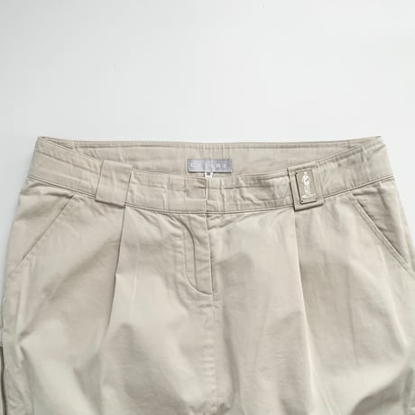CELINE light beige side zip up skirt