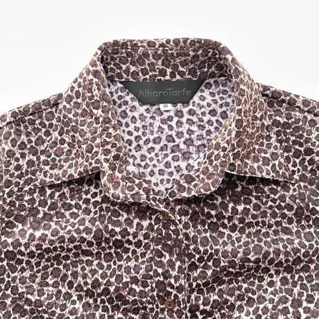 leopard glitter short sleeve shirt