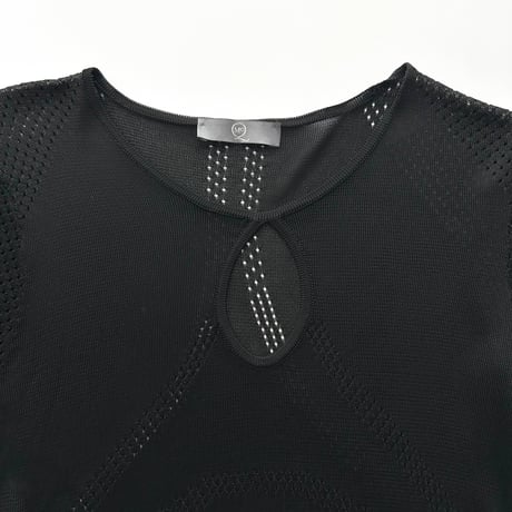 Alexander McQueen black whole knit tunic