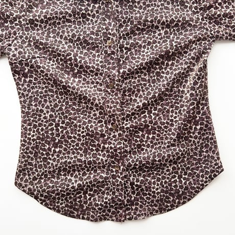 leopard glitter short sleeve shirt