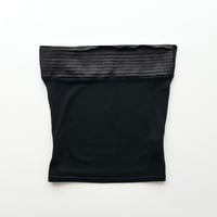 black pleats tube top