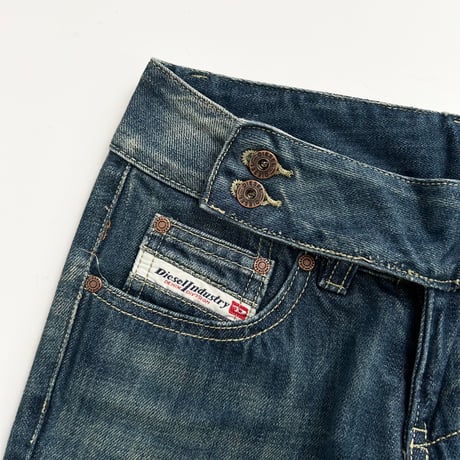 DIESEL damaged low-rise denim pants