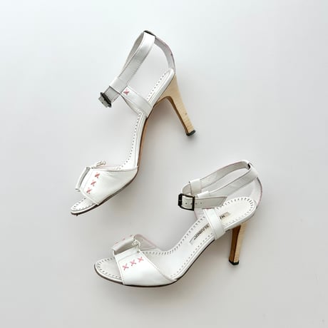 embroidery leather sandals 23.5cm