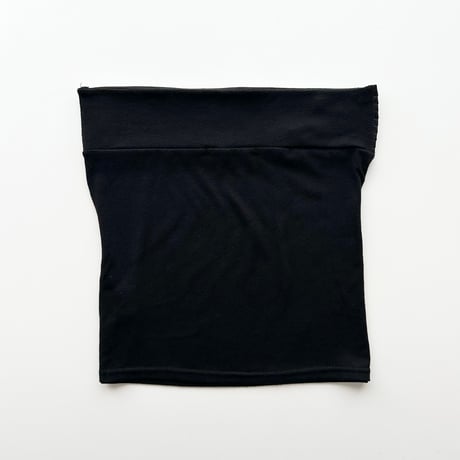 black pleats tube top