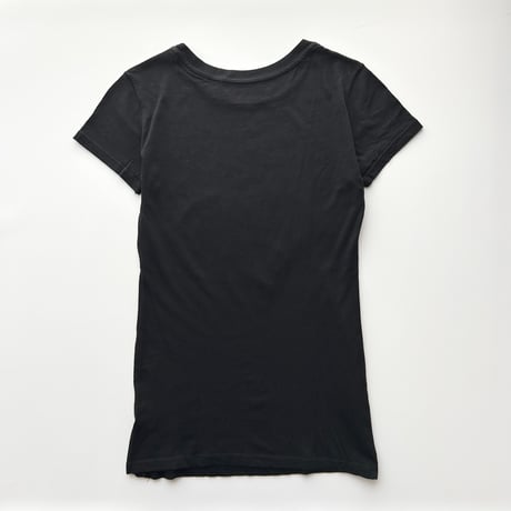 ARMANI black×silver heart logo printed T-shirts