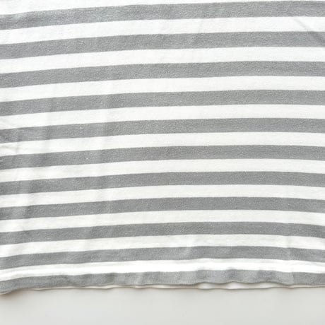 agnes b. gray×white striped T-shirts