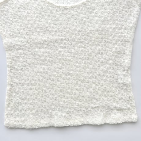 white sleeveless knit