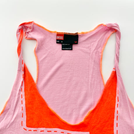 DIESEL pink × orange designed camisole