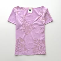 VERSACE purple sheer designed T-shirts