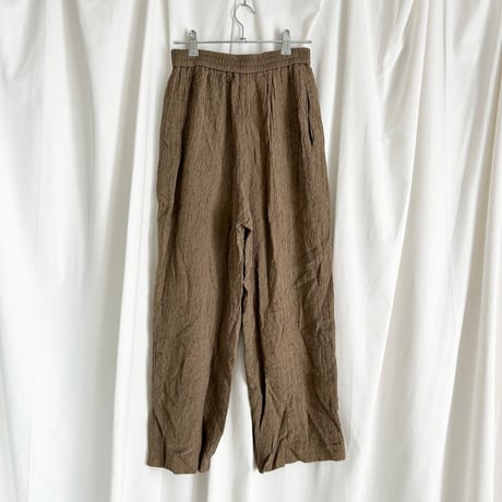 mocha brown jacquard pants