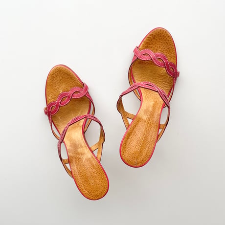 DSQUARED2 red twist sandals 24.5cm