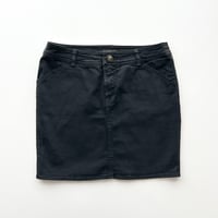 VERSACE black denim mini skirt