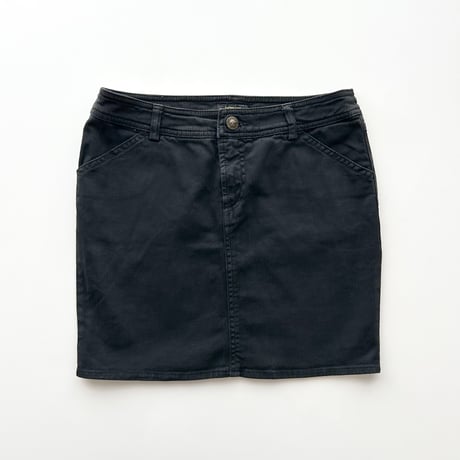 VERSACE black denim mini skirt