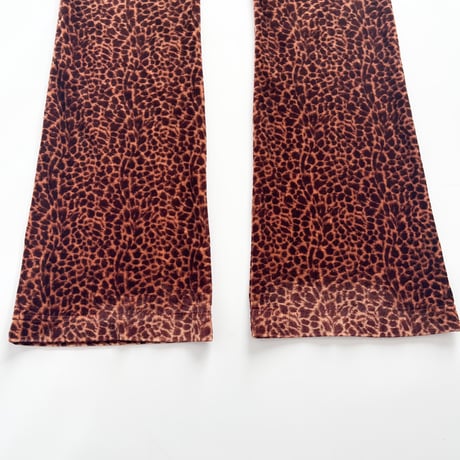 leopard velours stretch pants