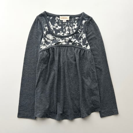 DIESEL navy×white printed tunic