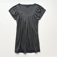 gray gathered tunic