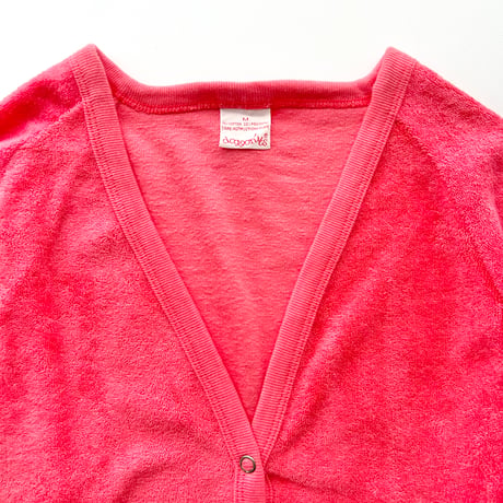 hot pink pile cardigan