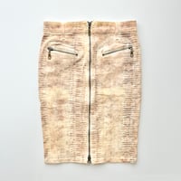 GUESS python leather dual zip skirt