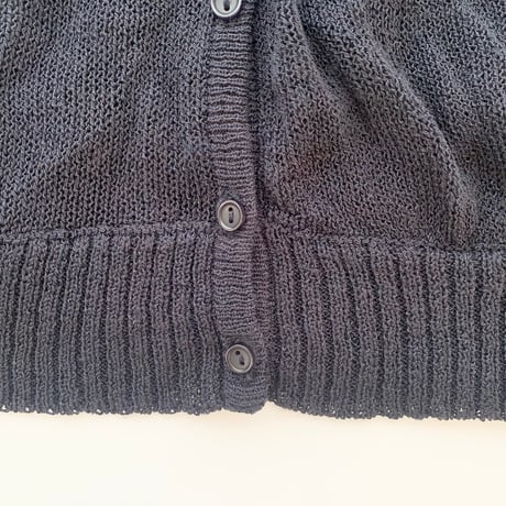 navy crochet sleeve designed tops
