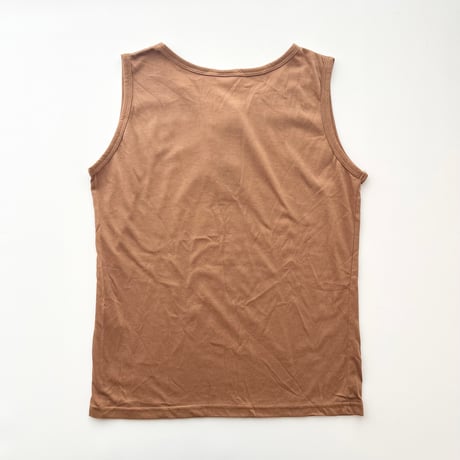 brown henry neck tank top