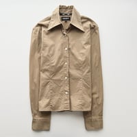 DKNY khaki logo compact shirt
