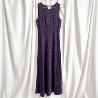 made in USA / purple flower embroidery dress