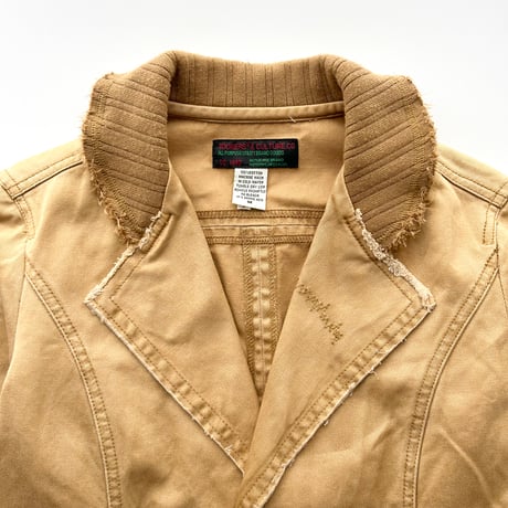 camel denim belt designed jacket