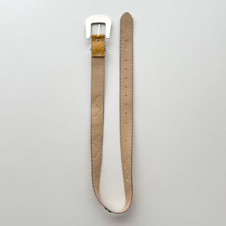orange leather studs belt