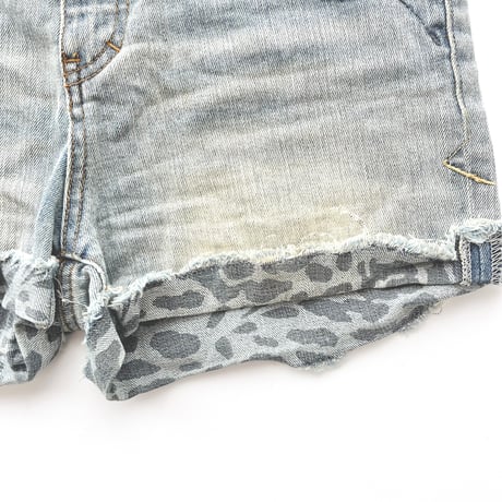 ARMANI leopard denim short pants