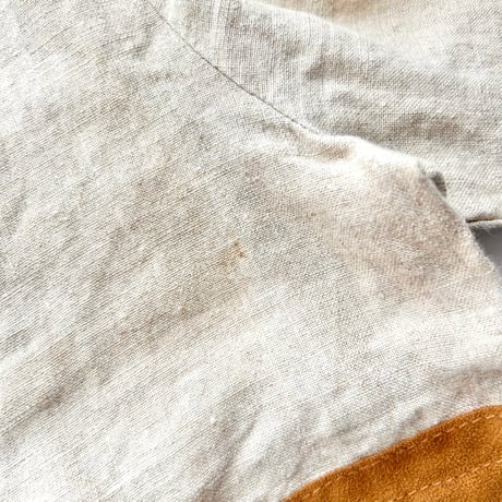 beige suede line linen jacket