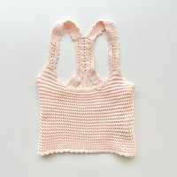 GUESS pink crochet sleeveless tops