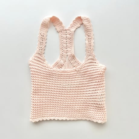 GUESS pink crochet sleeveless tops