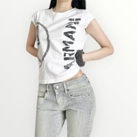 ARMANI  white printed T-shirt