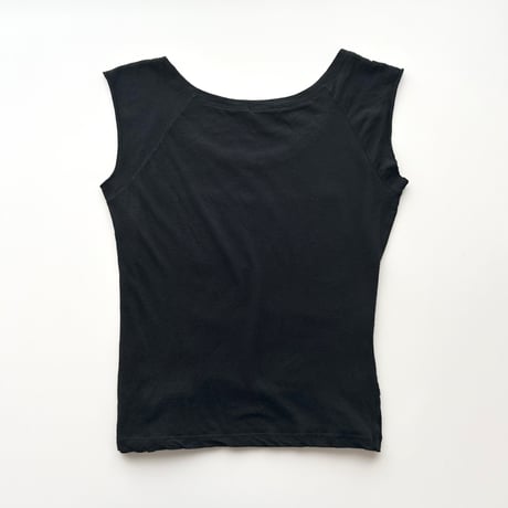 ARMANI black logo patch tops